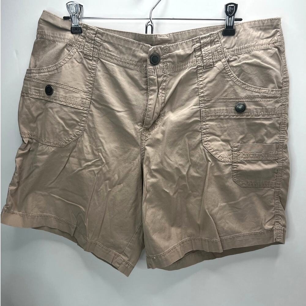Lane Bryant  High Rise 7" Chino Shorts Khaki Women's 14  Pockets